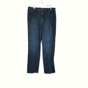 Gloria Vanderbilt Amanda Classic Fit High Rise Tapered Leg Denim Jeans Size 16